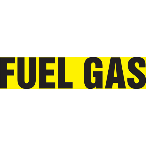Accuform Signs RPK333STB Marqueur de tuyau "Fuel Gas" Snap Tite, &agrave; pression, 9" h x 8" la, Noir sur jaune