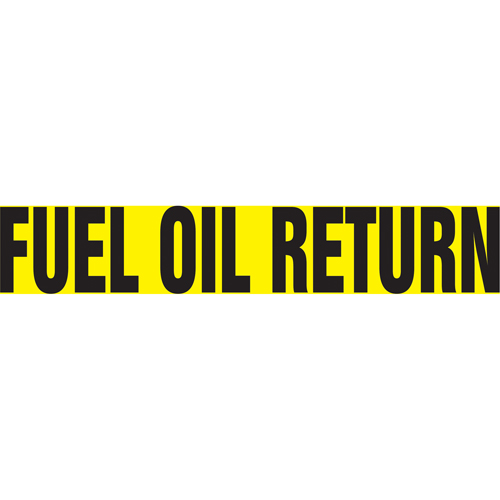 Accuform NMC RPK339STF Marqueur de tuyau "Fuel Oil Return" Snap Tite, &agrave; pression, 25" h x 12" la, Noir sur jaune