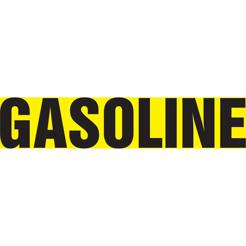 Accuform NMC RPK351STA Snap Tite "Gasoline" Pipe Marker, Snap-On, 6" H x 8" W, Black on Yellow