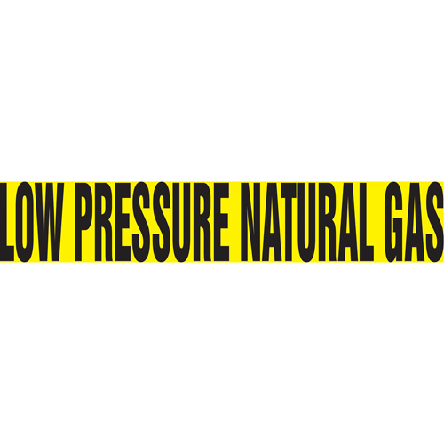 Accuform Signs RPK491STC Snap Tite "Low Pressure Natural Gas" Pipe Marker, Snap-On, 14" H x 12" W, Black on Yellow