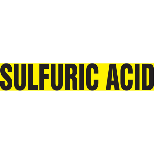 Accuform NMC RPK685STA Marqueur de tuyau "Sulfuric Acid" Snap Tite, &agrave; pression, 6" h x 8" la, Noir sur jaune