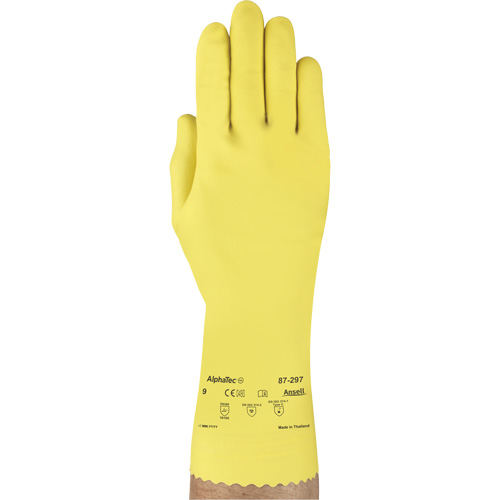 Ansell 29711090 Gants Versatouch 297, Taille Grand/9, 12" lo, Latex de caoutchouc, Doublure en Ouat&eacute;e, 20 mils