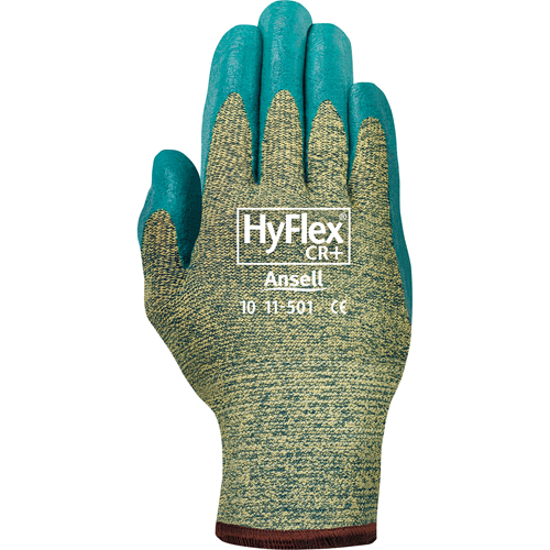 Ansell 1150111060 Gants HyFlex 11-501, Taille 6/T-petit, Calibre 13, Rev&ecirc;tement Mousse de nitrile, Enveloppe en Kevlar, ASTM ANSI niveau A5/EN 388 niveau D