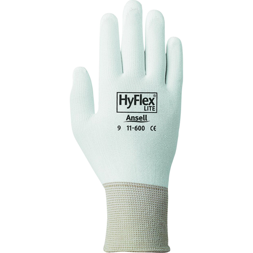 Ansell 1160011070 Hyflex&reg; 11-600 Gloves, 7/Small, Polyurethane Coating, 15 Gauge, Nylon Shell