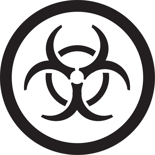 Accuform Signs LZH610EV5 GHS Pictogram Labels, Vinyl, Roll, 2" L x 2" W