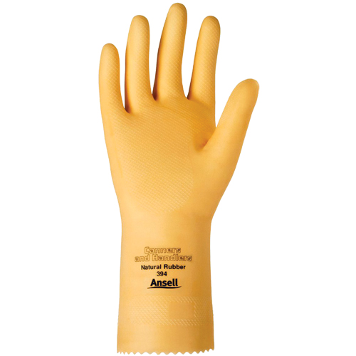 Ansell 39411090 Canners & Handlers 394 Gloves, Size Large/9, 12" L, Neoprene, Flock-Lined Inner Lining, 24-mil