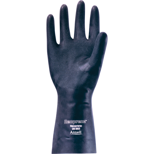 Ansell 2986511100 29-865 Gloves, Size X-Large/10, 13" L, Neoprene, Flock-Lined Inner Lining, 18-mil
