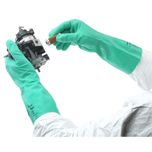 Ansell 3714511110 Solvex&reg; 37-145 Gloves, Size 2X-Large/11, 13" L, Nitrile, 11-mil