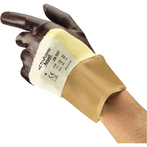 Ansell 2850711070 ActivArmr&reg; Cut-Resistant Gloves, Size 7, Nitrile Coated, Kevlar&reg; Shell, ASTM ANSI Level A2/EN 388 Level B