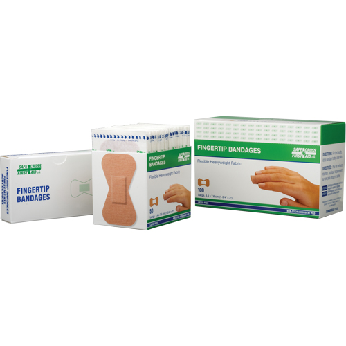 Safecross 02125 Dressings, Fingertip, 3", Fabric, Sterile
