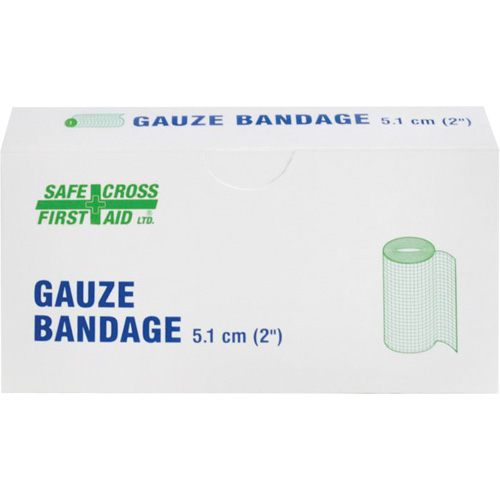 Safecross 02102 Gauze Bandage , Roll, 15' L x 1" W, Medical Device Class 1