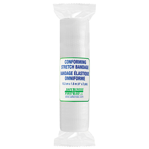 Safecross 02333 Conforming Stretch Bandages, Cut to Size L x 4" W, Class 1