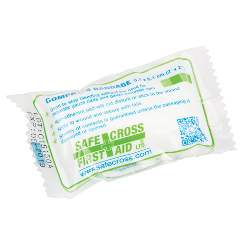 Safecross 02010 Bandages Compressifs - St&eacute;riles, 2" lo x 2" la
