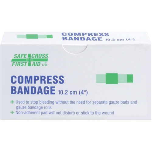 Safecross 02024 Compress (Pressure) Bandages, 4" L x 4" W