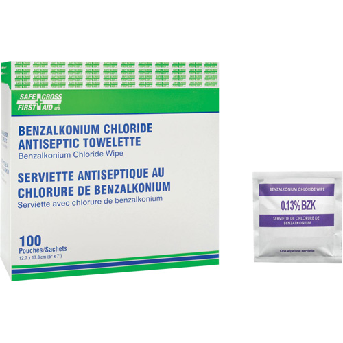  SAY433 Lingettes antiseptiques au chlorure de benzalkonium, Serviette, Antiseptique