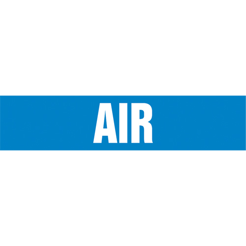 Accuform NMC CRPK123SSD Marqueurs de tuyau "Air", Autocollant, 2-1/2" h x 12" la, Blanc/bleu