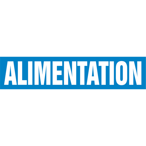 Accuform NMC CRPK693SSD Marqueurs de tuyau "Alimentation", Autocollant, 2-1/2" h x 12" la, Blanc/bleu