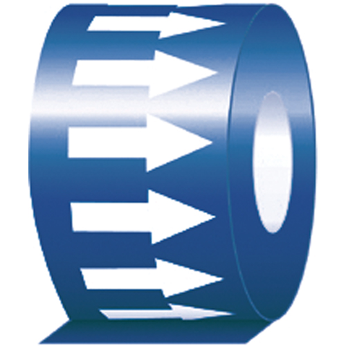 Accuform Signs RAW453BUWT Pipe Marker, 108', White on Blue