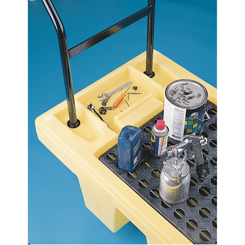 Enpac 5200-YE Poly-Spillcart Cart, 66.5" L x 29" W x 43.9" H, 57 US gal. Spill Cap.