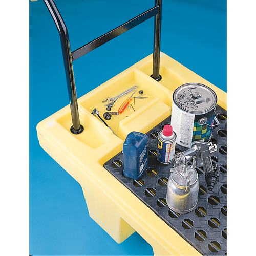 Enpac 5200-YE Poly-Spillcart Cart, 66.5" L x 29" W x 43.9" H, 57 US gal. Spill Cap.