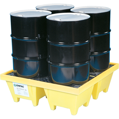 Enpac 5001-YE Poly-Spillpallet 6000 Without Drain, 83 US gal. Spill Capacity, 50" x 50" x 17"