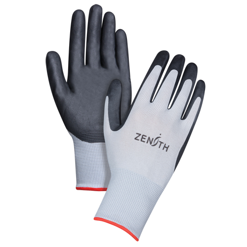 Produits de sécurité Zenith SBA612 Gants l&eacute;gers enduits et respirants, 7/Petit, R&ecirc;vetement Mousse de nitrile, Calibre 13, Enveloppe en Polyester