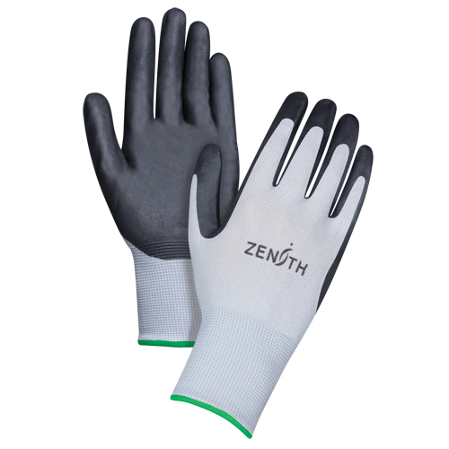 Produits de sécurité Zenith SBA613 Gants l&eacute;gers enduits et respirants, 8/Moyen, R&ecirc;vetement Mousse de nitrile, Calibre 13, Enveloppe en Polyester