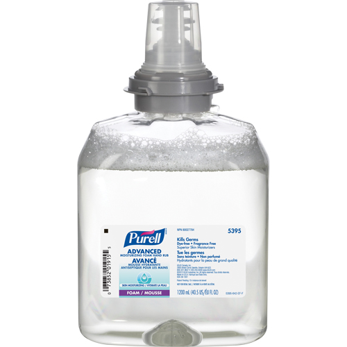 Purell 5395-02-CAN00 D&eacute;sinfectant pour les mains avanc&eacute; en mousse hydratante TFX, 1200 ml, Cartouche de recharge, 70 % alcool