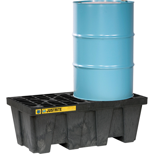Justrite 28623 EcoPolyBlend Spill Control Pallets - Without Drain, 66 US gal. Spill Capacity, 49" x 25" x 18"