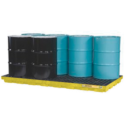 Justrite 28660 EcoPolyBlend Accumulation Centers, 98 US gal. Spill Capacity, 97" x 49" x 5.5"