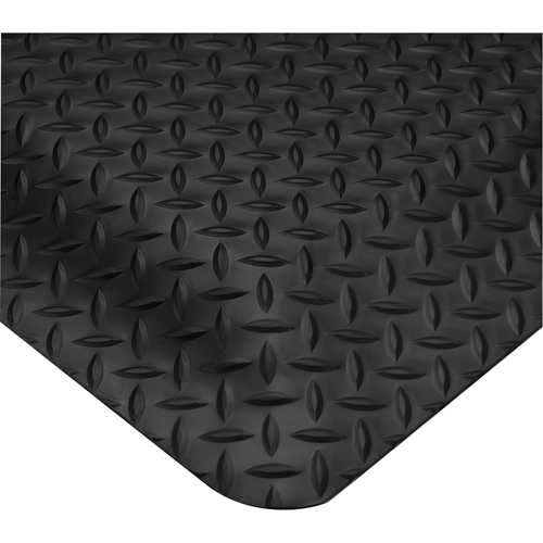 Wearwell 497.58X3X5BK Tapis Smart No 497, Losange, 3' x 5' x 5/8", Noir, PVC