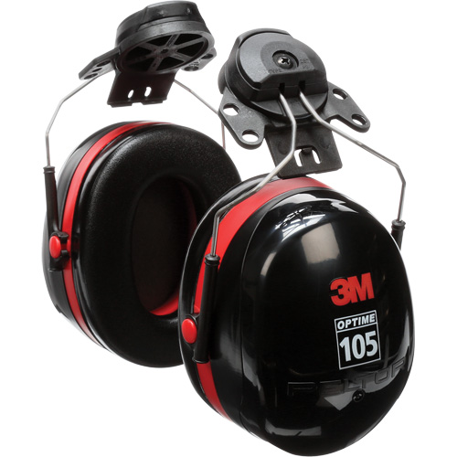 3M H10P3E Serres-t&ecirc;tes de s&eacute;rie Peltor Optime 105, Fixation pour casque, 27 NRR dB