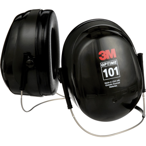 3M H7B Peltor Optime 101 Series Earmuffs, Neckband, 26 NRR dB