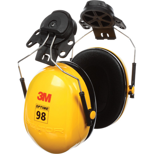 3M H9P3E Serres-t&ecirc;tes de s&eacute;rie Peltor Optime 98, Fixation pour casque, 23 NRR dB