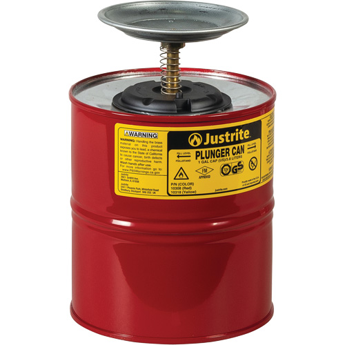 Justrite 10308 Bidons plongeurs, Capacit&eacute; de 1 gal. US