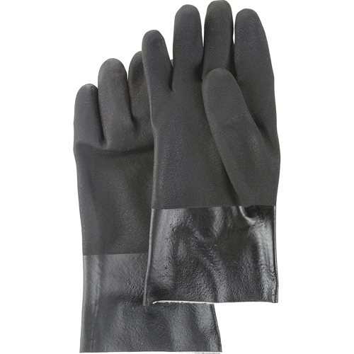 Showa 7712R-10 Gants Black Knight, Taille Grand/10, 12" lo, PVC, Doublure en Jersey, 59 mils