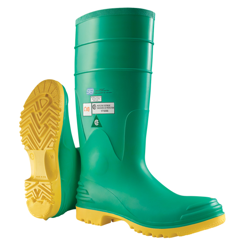 Dunlop Protective Footwear 87012-13 Bottes aux genoux Hazmax 16", PVC, Embout Acier, Pointure 13, Semelle R&eacute;sistant aux perforations