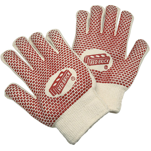 Mcr Safety 9460K Gants r&eacute;versibles en tissu &eacute;ponge Red Brick, Coton, Deux c&ocirc;t&eacute;s, Calibre 10, Grand