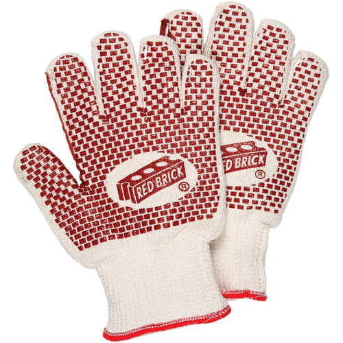 Mcr Safety 9462K Gants r&eacute;versibles en tissu &eacute;ponge Red Brick, Coton, Deux c&ocirc;t&eacute;s, Calibre 10, Petit