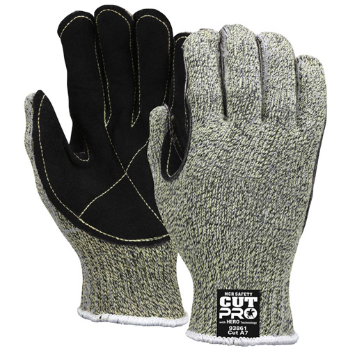 Mcr Safety 93861L Hero Cut Resistant Gloves, 9/Large, 7 Gauge, ANSI/ISEA 105 Level 4