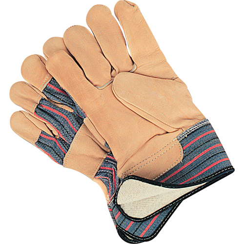 Zenith Safety Products SD605 Abrasion-Resistant Winter-Lined Fitters Gloves, Large, Grain Cowhide Palm, Cotton Fleece Inner Lining