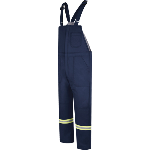 Bulwark BLCTNV-RG-3XL Deluxe Insulated Bib Overalls with Reflective Striping, 3X-Large, Navy Blue