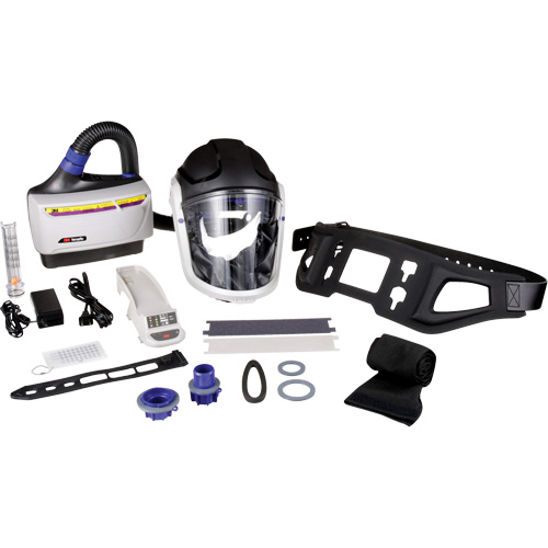 3M TR-600-HIK Versaflo Powered Air Purifying Respirator TR-600 Heavy Industrial Kit, Hard Hat & Faceshield, Lithium-Ion Battery