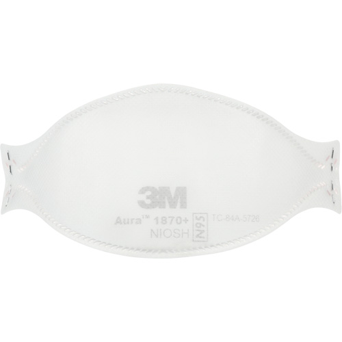 3M 1870+BULK Respirateur contre les particules Aura pour les soins de la sant&eacute; et masque chirurgical 1870+, N95, Certifi&eacute; NIOSH