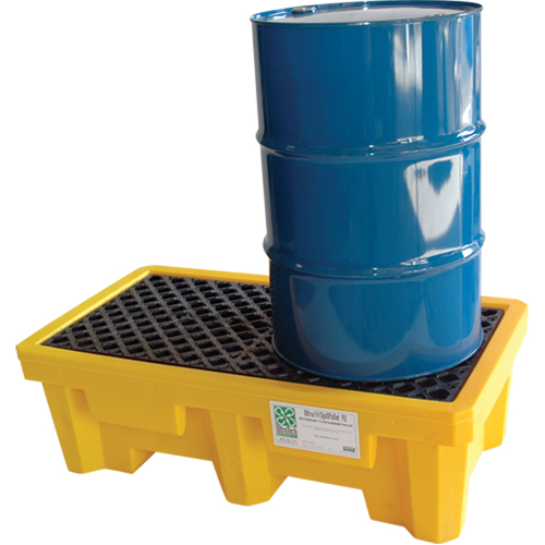 Ultratech 1010 2-Drum Ultra-Spill Pallet&reg;, 66 US gal. Spill Capacity, 53" x 29" x 16.5"
