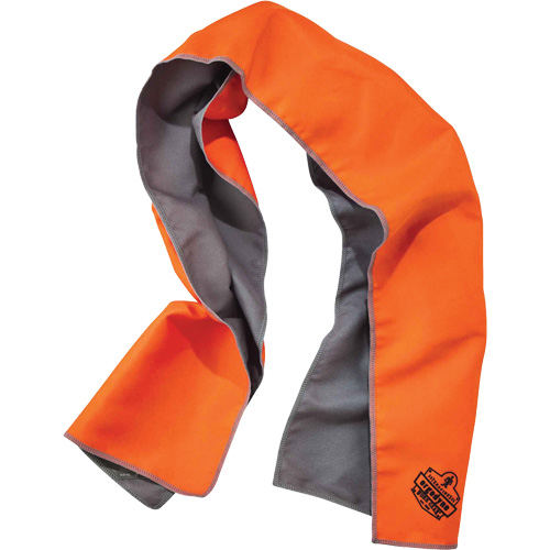 Ergodyne 12661 Serviette de refroidissement en microfibre Chill-Its 6602MF, Orange haute visibilit&eacute;