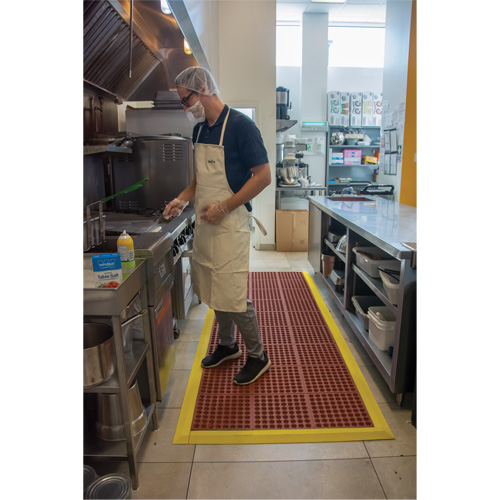 Produits de sécurité Zenith SDL866 Tapis modulaire antifatigue, Nid d'abeilles, 3' x 3' x 1/2", Brun, Nitrile/Caoutchouc