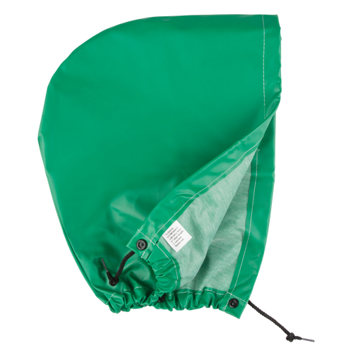  SDL956 AcidBasicTM Chemical & Acid Resistant Rain Hood, One Size, Green, Polyester