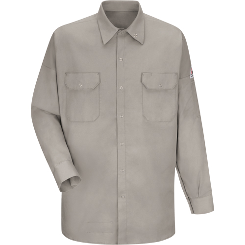 Bulwark SWW2SY-RG-3XL Flame Resistant Welding Shirt, 3X-Large, Grey