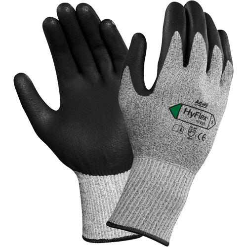 Ansell 11435060 Gants HyFlex 11-435, Taille 6/T-petit, Calibre 13, Rev&ecirc;tement Polyur&eacute;thane, Enveloppe en Nylon, ANSI/ISEA 105 niveau 3